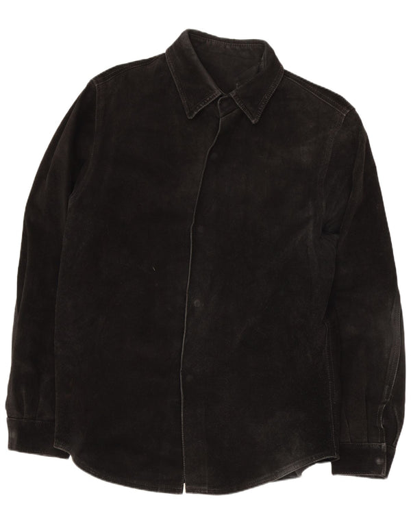 Flying Wear Mens Suede Shirt XL Black Leather