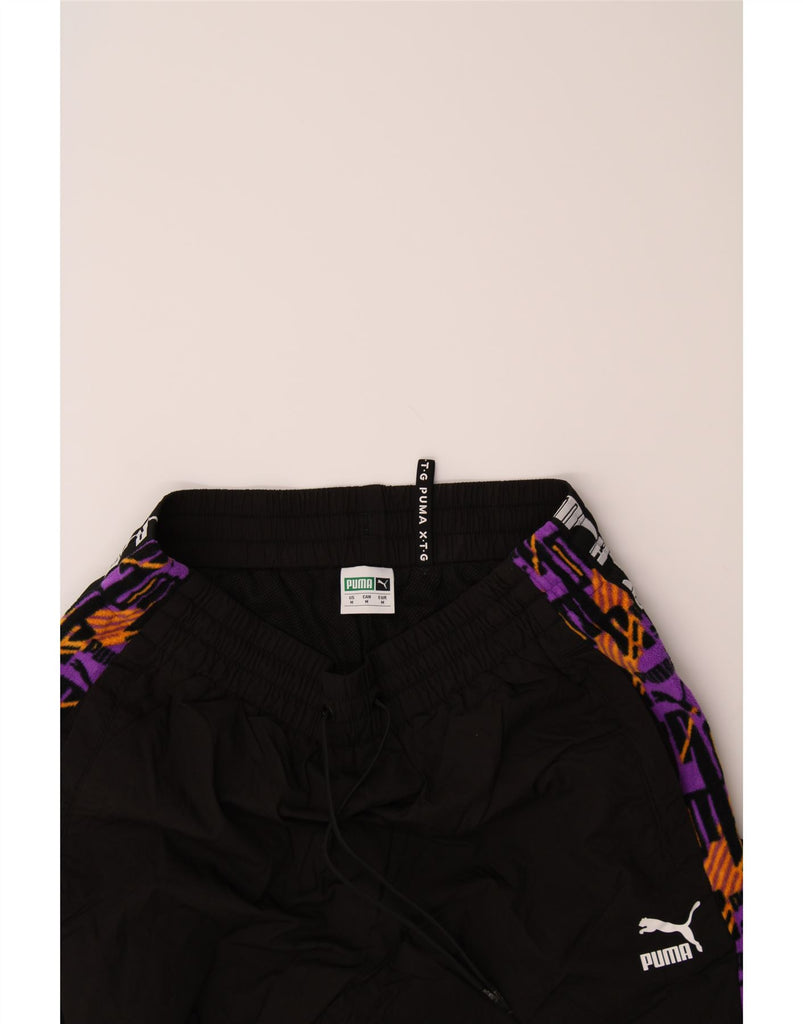 PUMA Mens Graphic Tracksuit Trousers Joggers Medium  Black Polyester Vintage Puma and Second-Hand Puma from Messina Hembry 