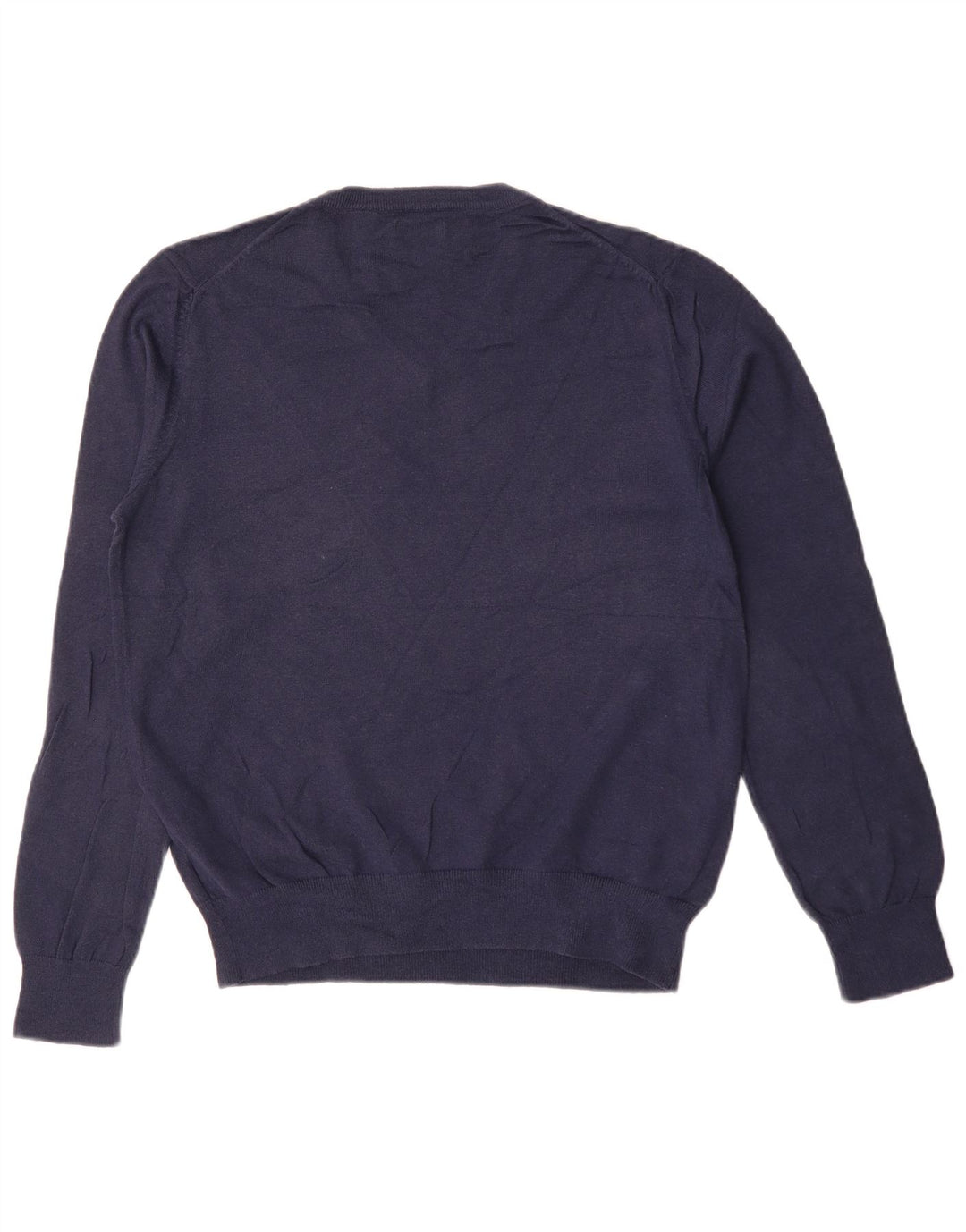IZOD Mens V-Neck Jumper Sweater Medium Navy Blue Cotton Vintage Izod and Second-Hand Izod from Messina Hembry 