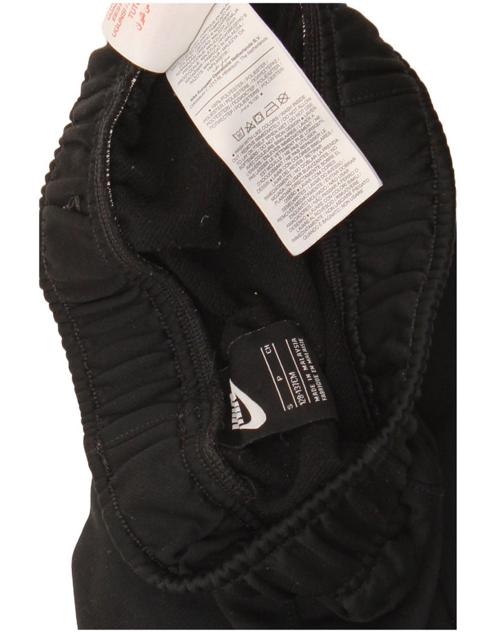 NIKE Boys Tracksuit Trousers Joggers 8-9 Years Small Black Polyester