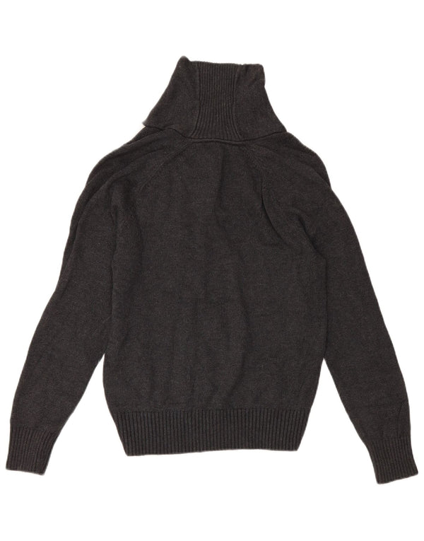 Tommy Hilfiger Womens Shawl Neck Jumper Sweater UK 14 Large Grey