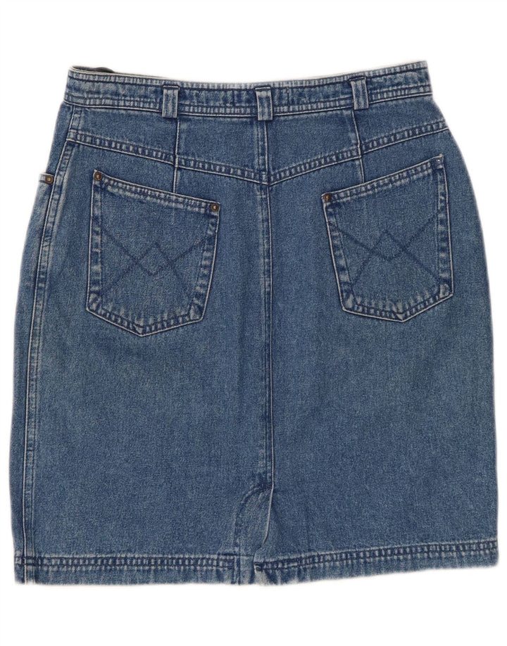 Vintage Womens Denim Skirt EU 40 Medium W28 Blue Cotton
