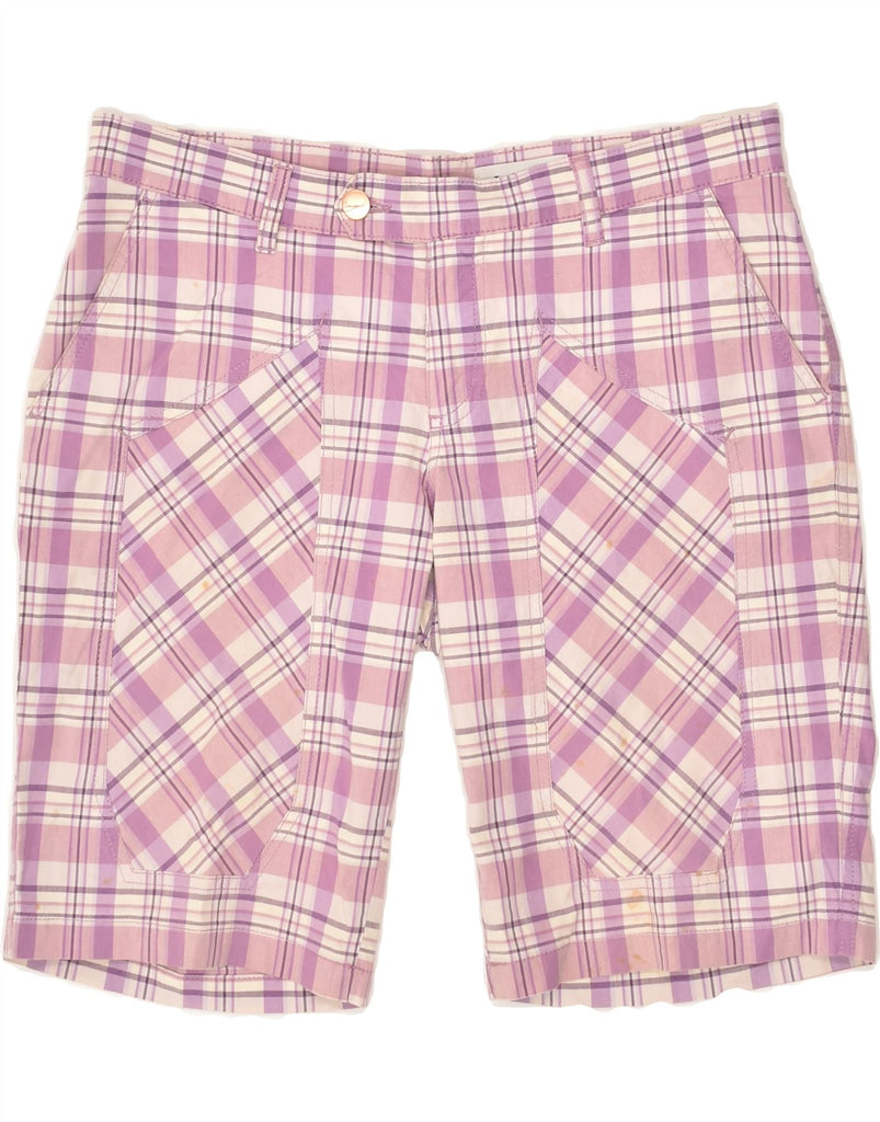 JECKERSON Womens Chino Shorts W29 Medium Pink Check Cotton | Vintage Jeckerson | Thrift | Second-Hand Jeckerson | Used Clothing | Messina Hembry 