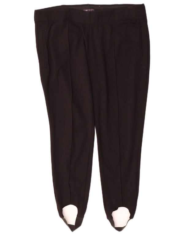 Marks & Spencer Womens Stirrup Casual Trousers UK 18 XL W38 L27 Black