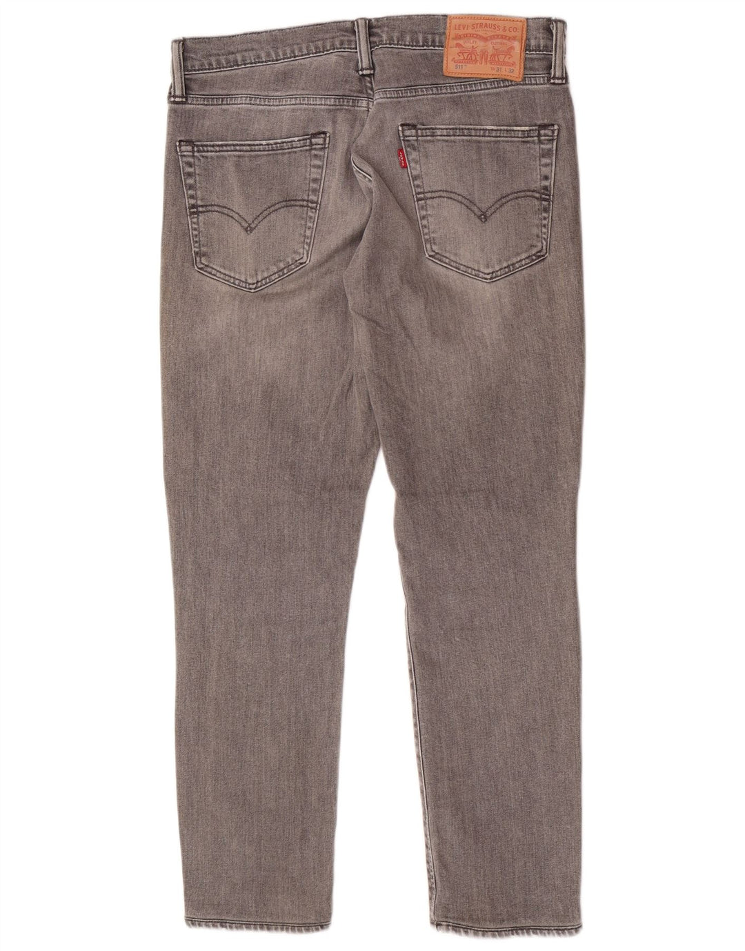 Levi's Mens 511 Slim Tapered Jeans W31 L27 Grey Cotton