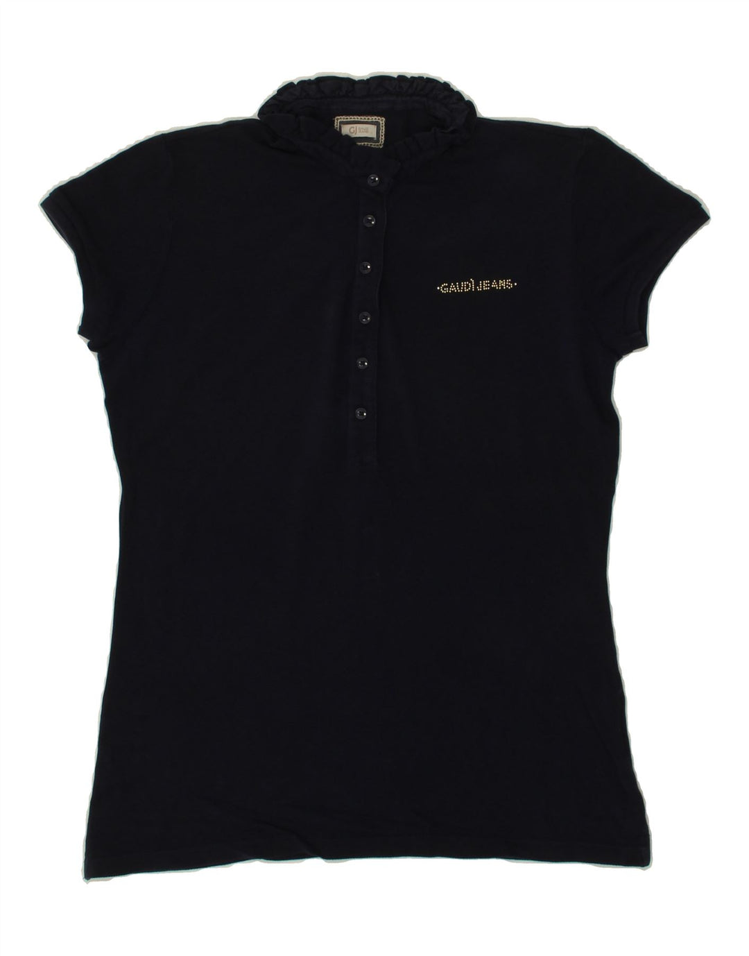 GAUDI Womens Blouse Top UK 14 Medium Navy Blue Vintage Gaudi and Second-Hand Gaudi from Messina Hembry 