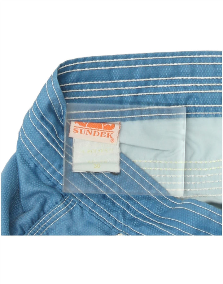 Sundek Mens Swimming Shorts Medium Blue Polyester