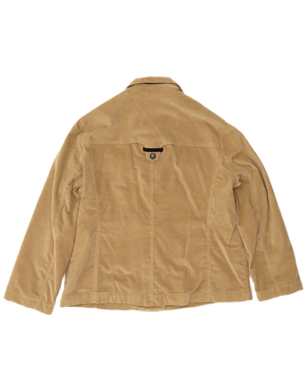 Krizia Womens Utility Jacket UK 16 Large Beige Cotton