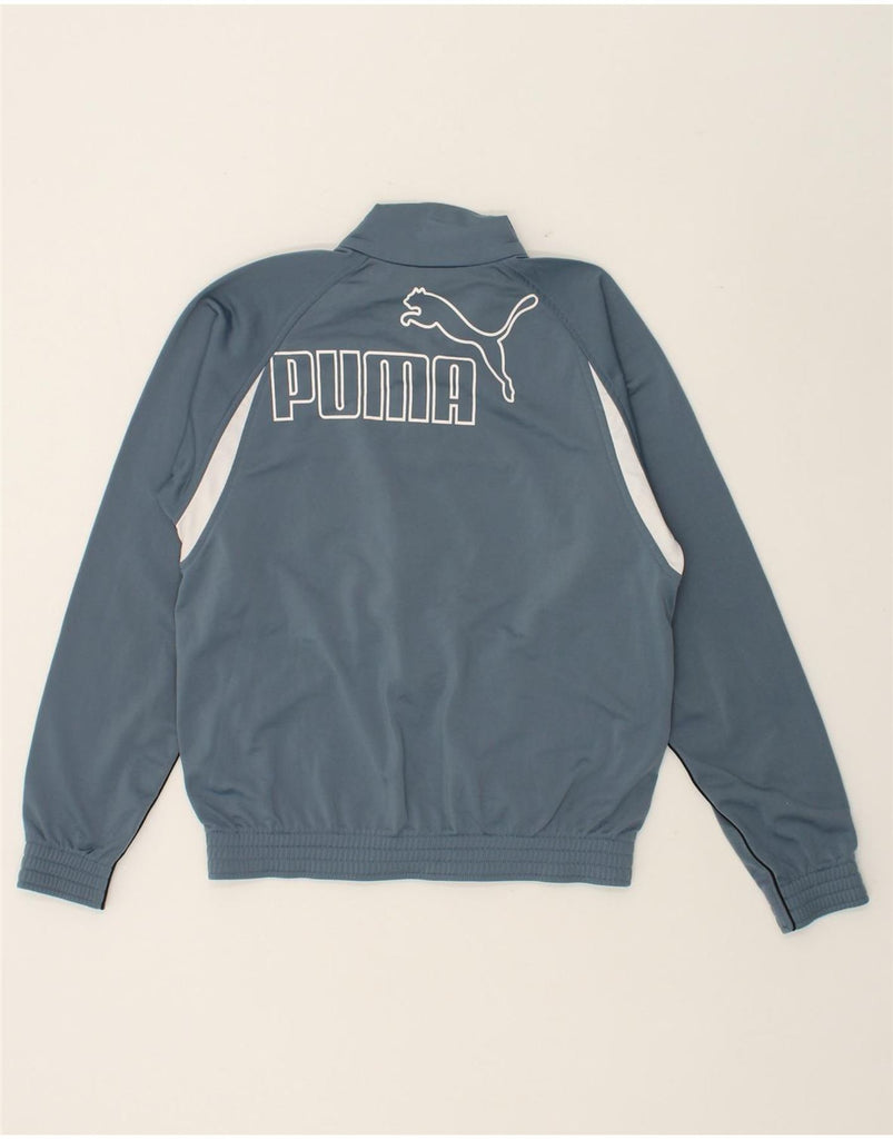 PUMA Boys Graphic Tracksuit Top Jacket 13-14 Years XL Grey Colourblock | Vintage Puma | Thrift | Second-Hand Puma | Used Clothing | Messina Hembry 