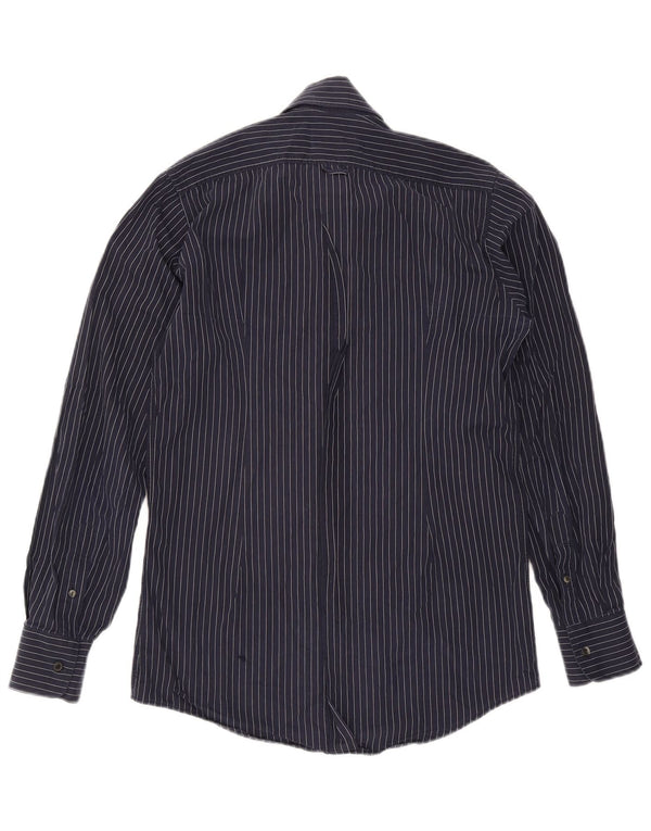 Dolce & Gabbana Mens Shirt Size 40 15 3/4 Medium Navy Blue Pinstripe