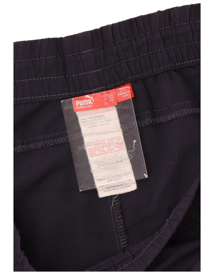 Puma Mens Sport Shorts Large Navy Blue Colourblock Polyester