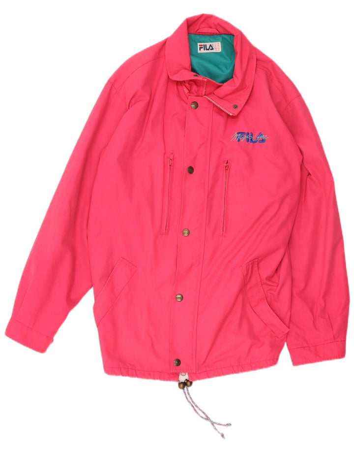 Fila Womens Windbreaker Jacket IT 46 Small Pink Polyester