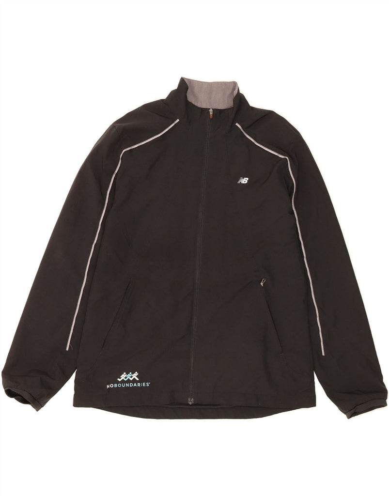 NEW BALANCE Womens Tracksuit Top Jacket UK 16 Large Black Polyester Vintage New Balance and Second-Hand New Balance from Messina Hembry 