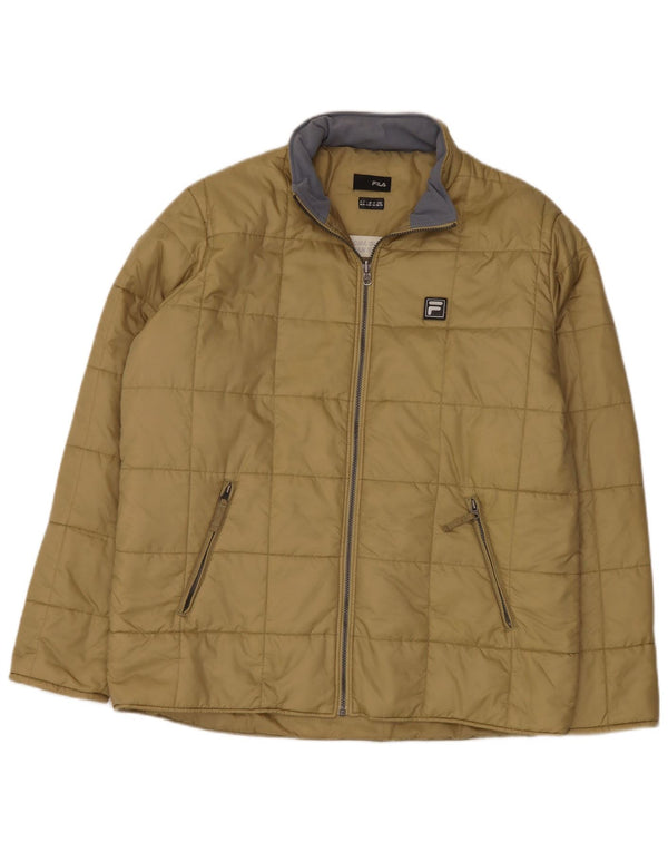 FILA Mens Padded Jacket UK 44 2XL Beige Polyamide