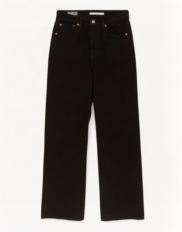 Levi's Womens Ribcage Straight Jeans W25 L28 Black