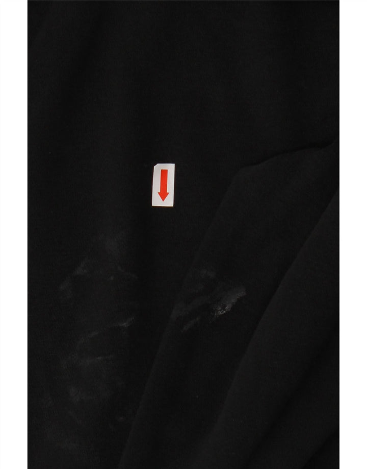 NIKE Womens Oversized Hoodie Jumper UK 14 Medium Black Cotton