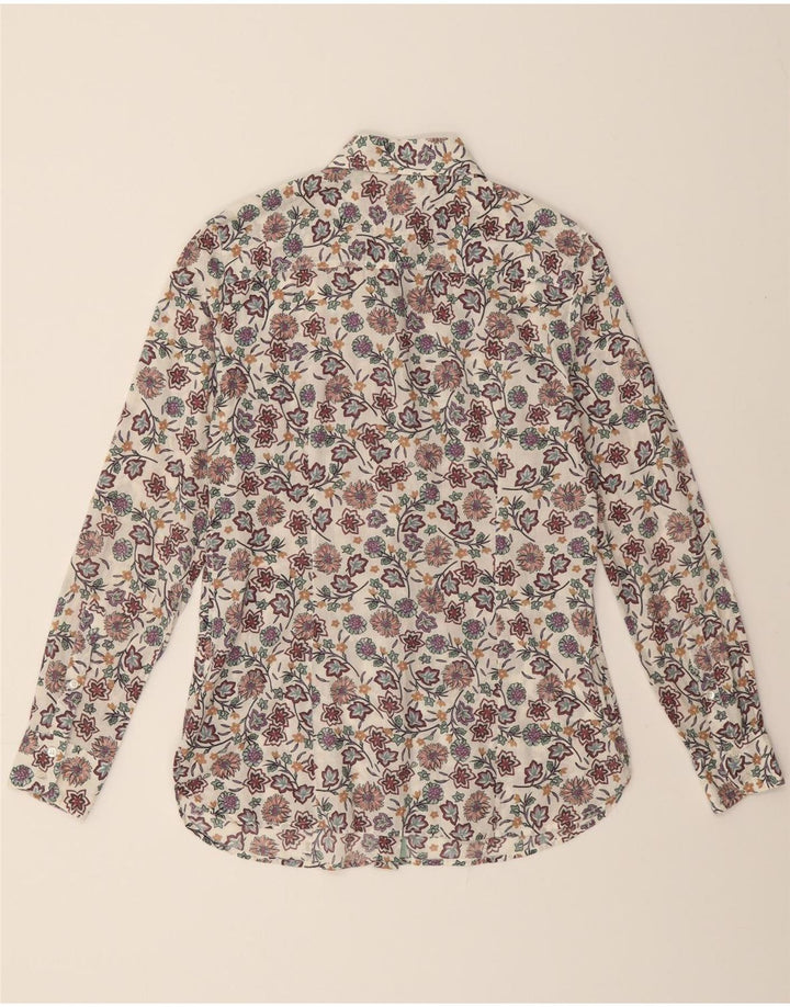 MARLBORO CLASSICS Womens Shirt IT 42 Medium White Floral Cotton Vintage Marlboro Classics and Second-Hand Marlboro Classics from Messina Hembry 
