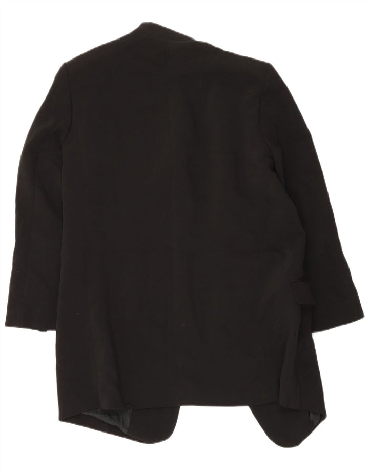 Zara Womens Open Blazer Jacket UK 10 Small Black Polyester