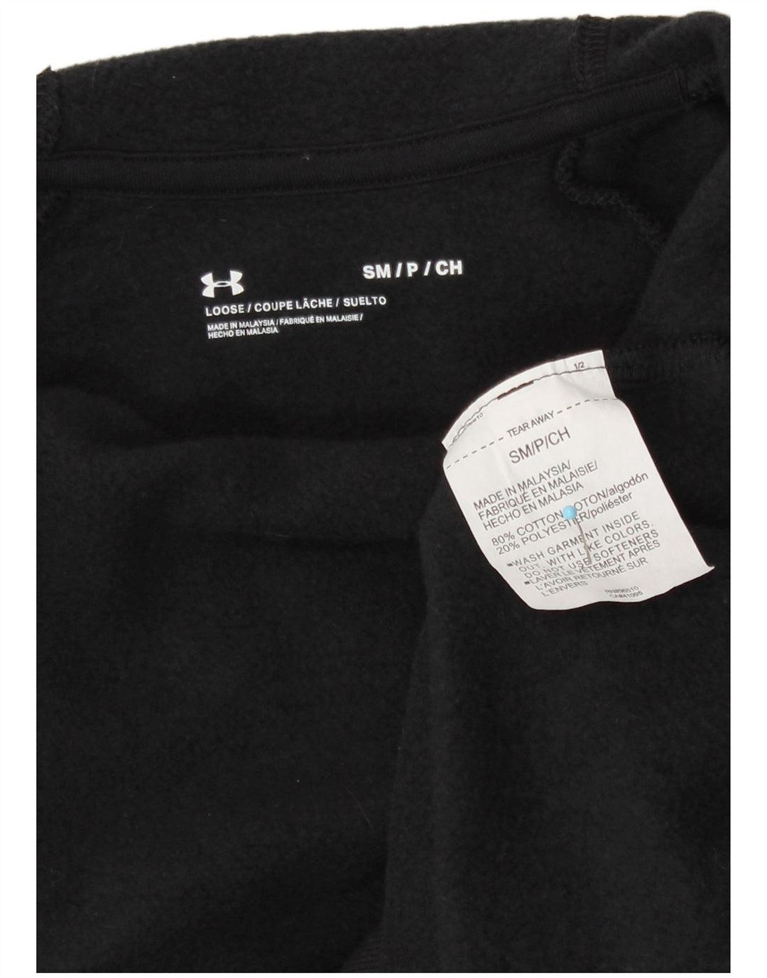 Under Armour Womens Graphic Oversized Hoodie Jumper UK 10 Small Black