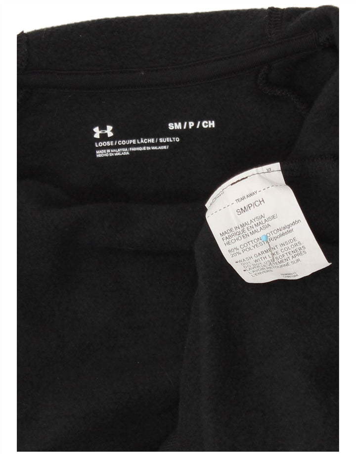 Under Armour Womens Graphic Oversized Hoodie Jumper UK 10 Small Black