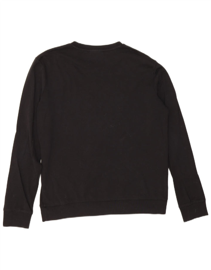 Hugo Boss Mens Graphic Sweatshirt Jumper Large Black Cotton