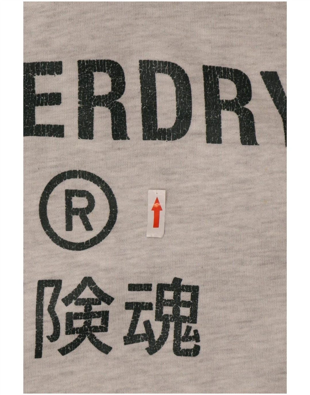 Superdry Mens Graphic Hoodie Jumper Medium Grey Cotton