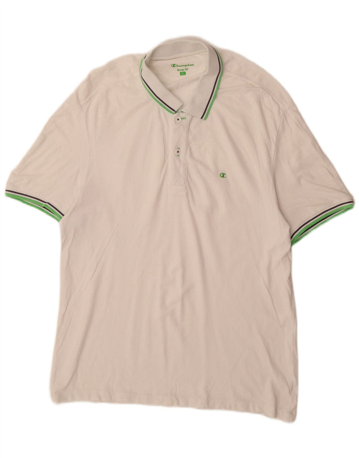 CHAMPION Mens Heritage Fit Polo Shirt XL White