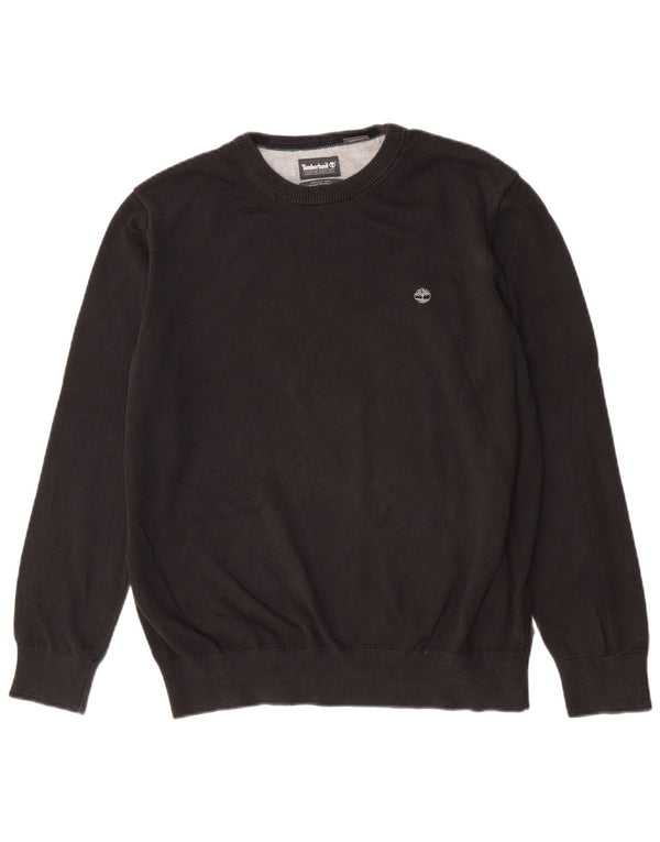 Timberland Womens Boat Neck Jumper Sweater UK 16 Large Black Cotton