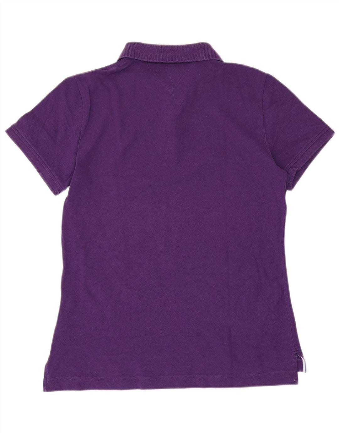 TOMMY HILFIGER Womens Classic Fit Polo Shirt UK 14 Large Purple Cotton