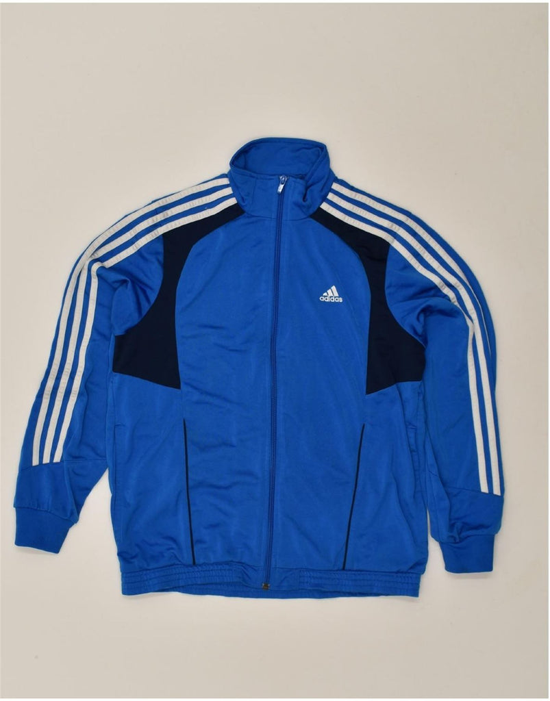 ADIDAS Boys Tracksuit Top Jacket 13-14 Years Large Blue Polyester | Vintage Adidas | Thrift | Second-Hand Adidas | Used Clothing | Messina Hembry 