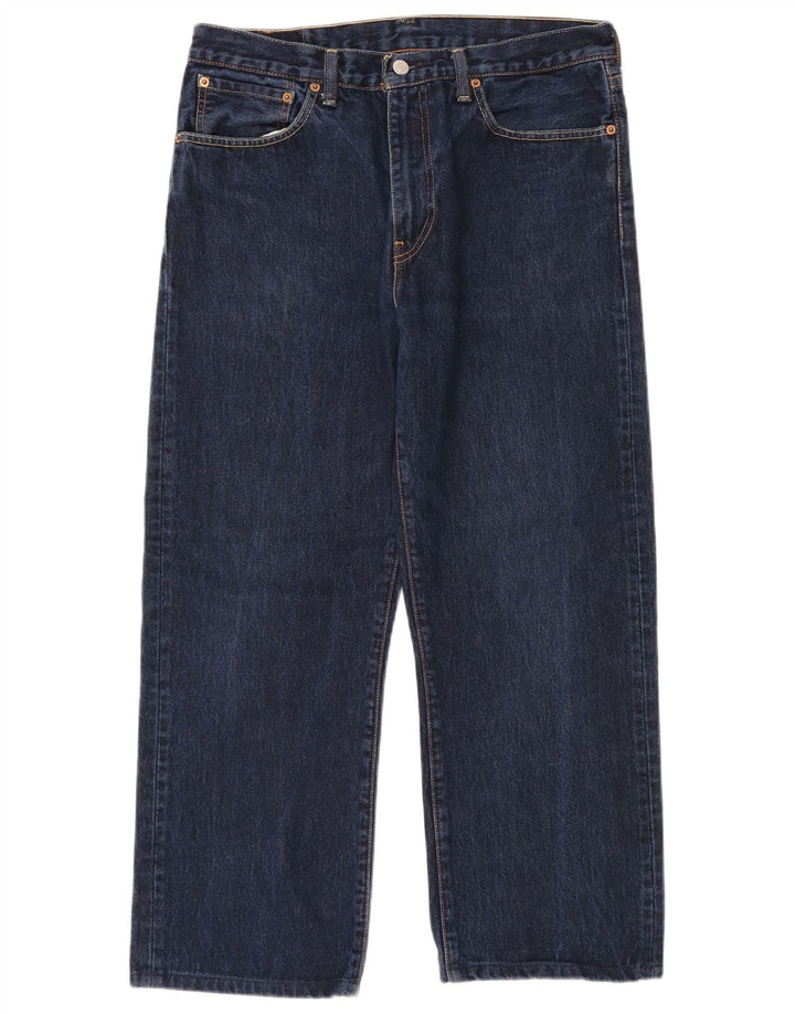 LEVI'S Mens 751 Straight Jeans W34 L28 Navy Blue Cotton