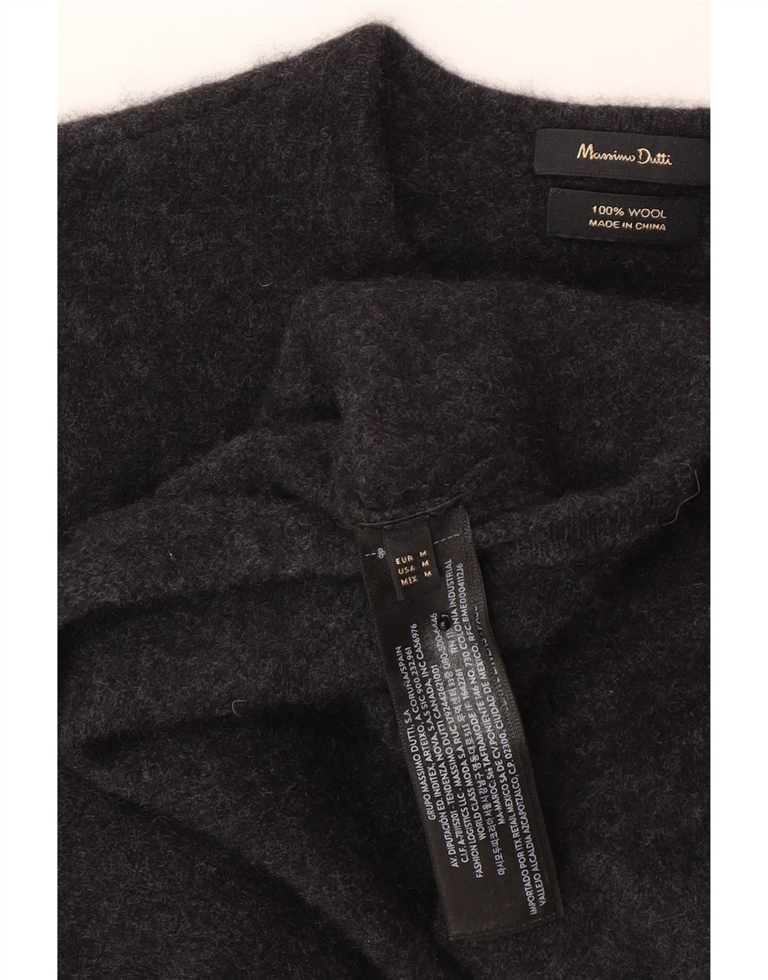 Massimo Dutti Womens Crop Cardigan Sweater UK 12 Medium Grey Wool