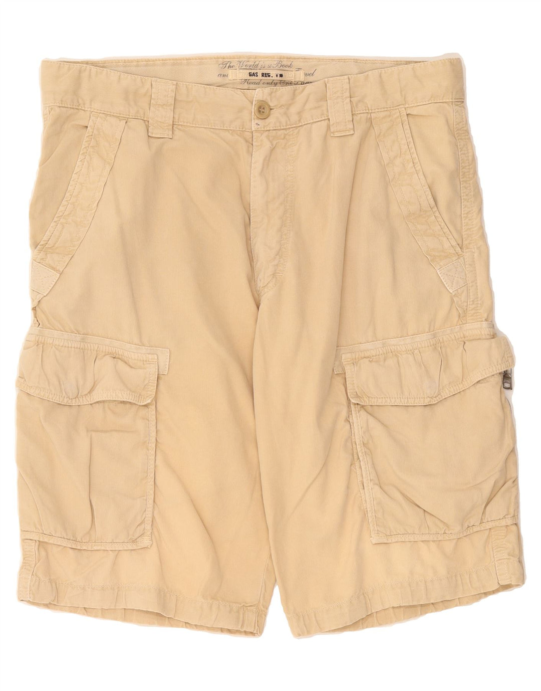 GAS Mens Cargo Shorts XL W40 Beige Cotton Vintage Gas and Second-Hand Gas from Messina Hembry 