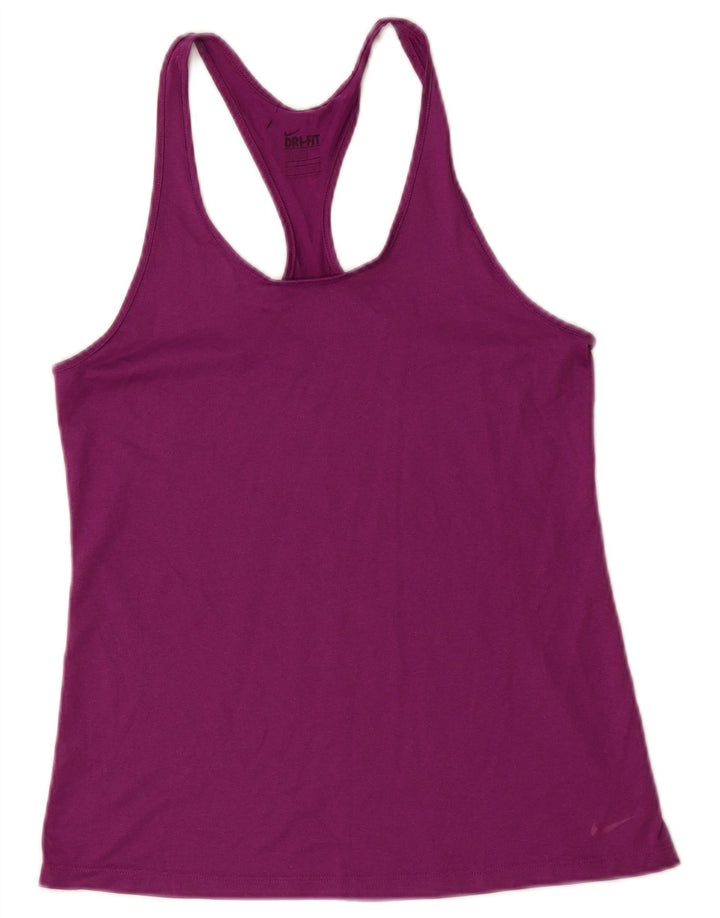 NIKE Womens Dri Fit Vest Top UK 8 Small Purple
