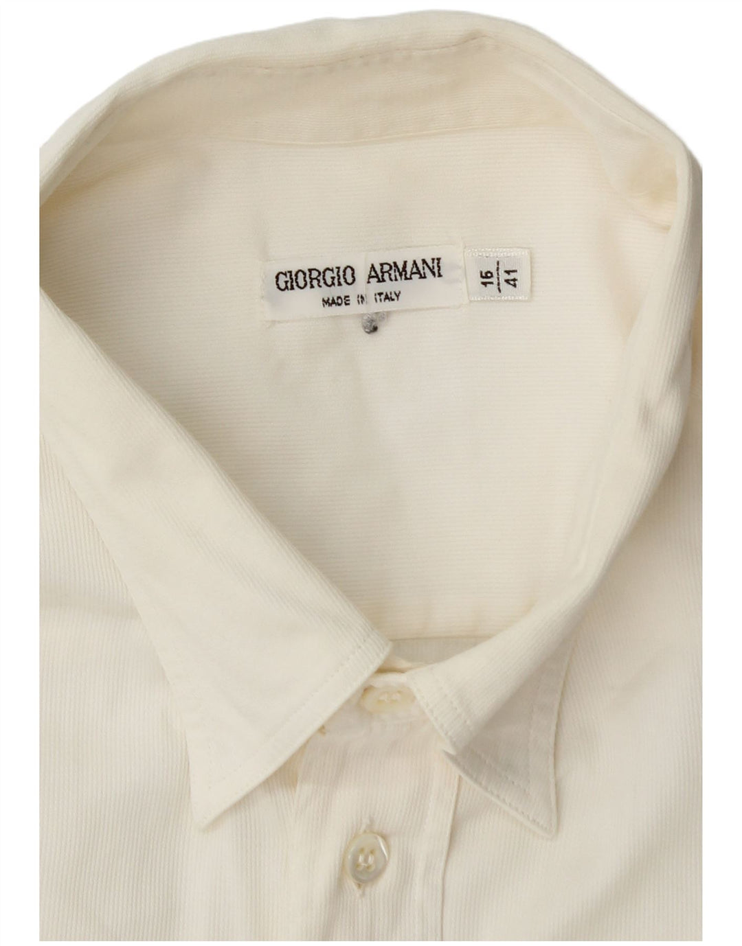 GIORGIO ARMANI Mens Shirt Size 16 41 Large Off White