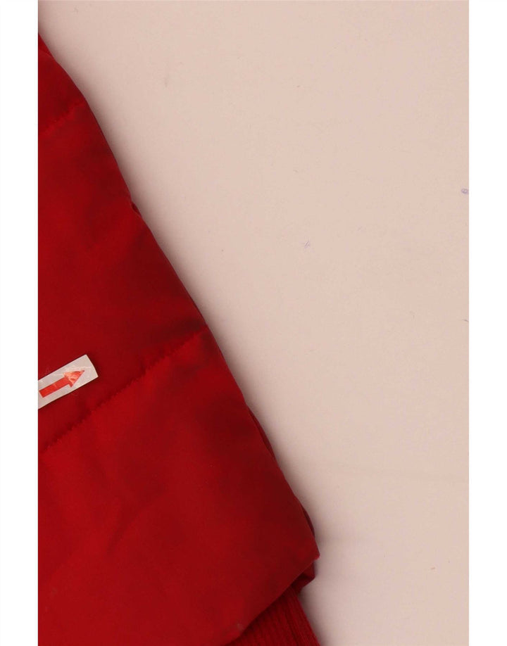 Marks & Spencer Mens Hooded Padded Jacket UK 38 Medium Red Colourblock