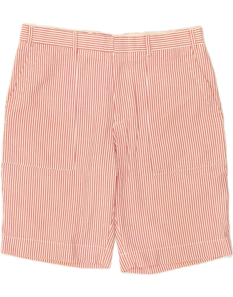 MABITEX Mens Chino Shorts IT 50 Large W32 Red Striped Polyester | Vintage Mabitex | Thrift | Second-Hand Mabitex | Used Clothing | Messina Hembry 