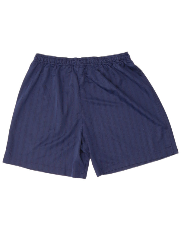Umbro Mens Sport Shorts XL Navy Blue Pinstripe Polyester