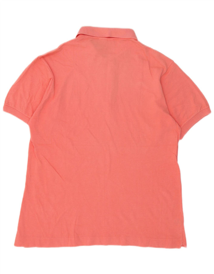 Lacoste Mens Polo Shirt Size 4 Medium Pink Cotton