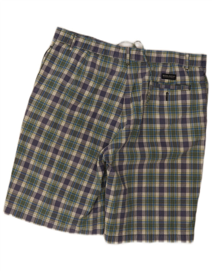 Woolrich Mens Regular Chino Shorts W38 XL Multicoloured Plaid Cotton