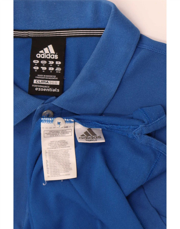 Adidas Mens Clima 365 Polo Shirt Medium Blue Cotton