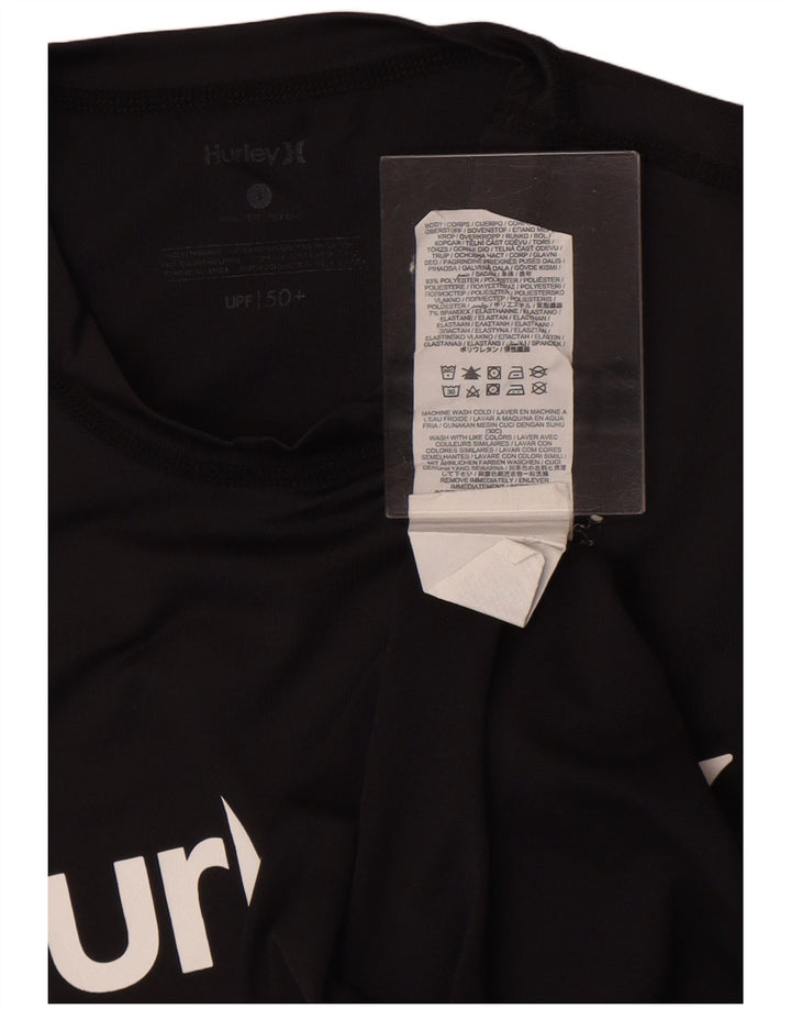 Hurley Mens Graphic T-Shirt Top Small Black Polyester