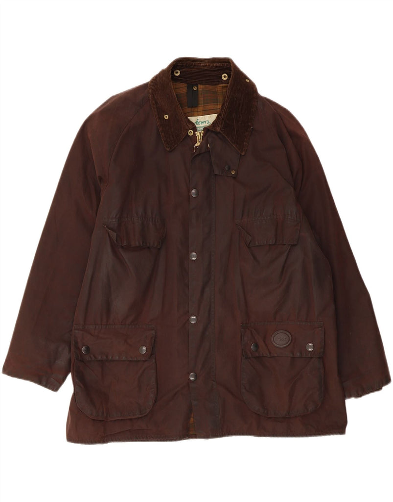BARBOUR Mens Waxed Cotton Jacket UK 46 XL Brown Cotton Vintage Barbour and Second-Hand Barbour from Messina Hembry 