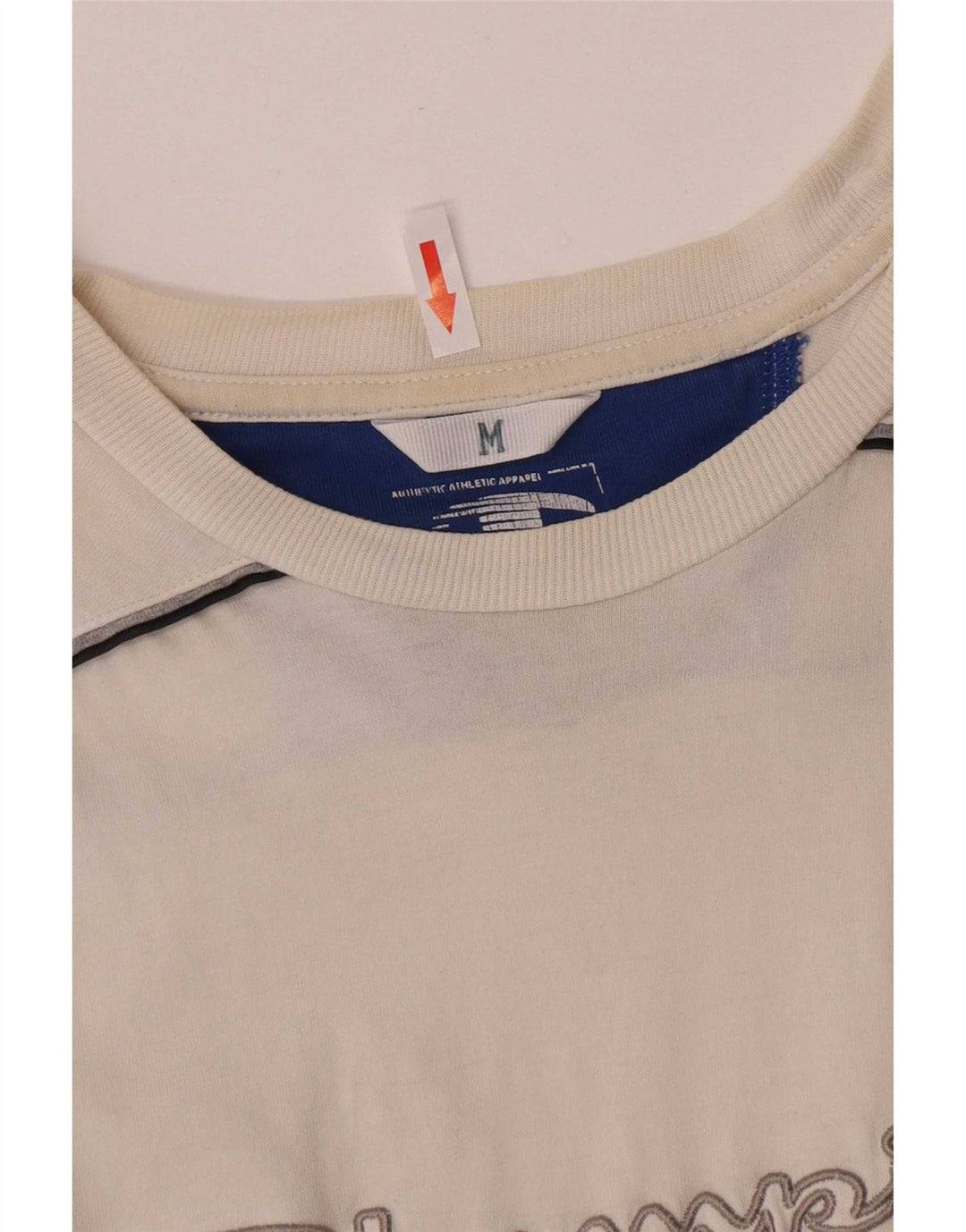 Champion Mens Short Sleeve Regular Graphic T-Shirt Top Medium White Cotton