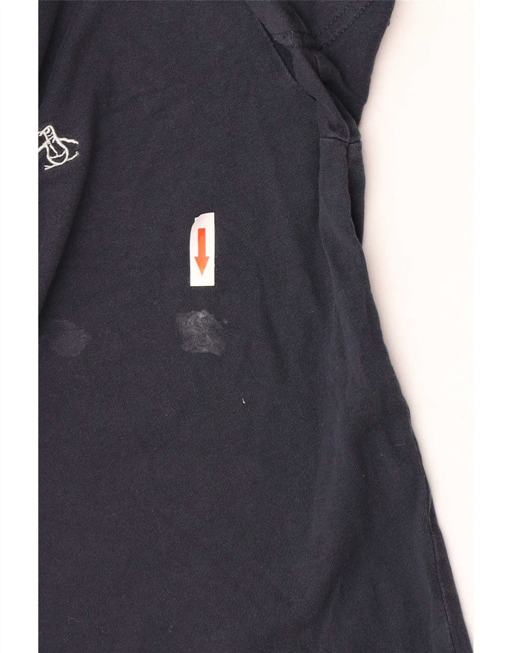 Penguin Mens Short Sleeve Regular Fit T-Shirt Top Medium Navy Blue Cotton