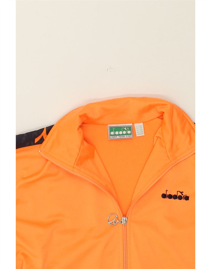 DIADORA Girls Tracksuit Top Jacket 11-12 Years Orange Polyester | Vintage Diadora | Thrift | Second-Hand Diadora | Used Clothing | Messina Hembry 