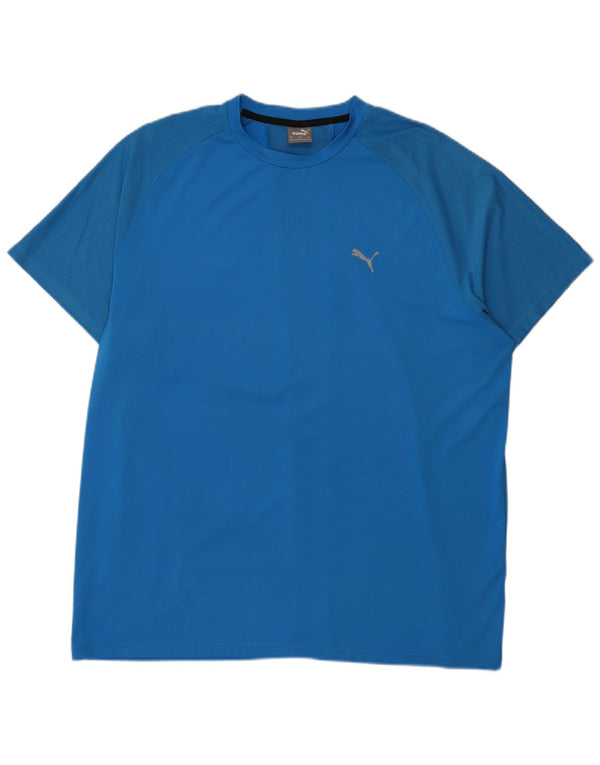 Puma Mens T-Shirt Top 2XL Blue