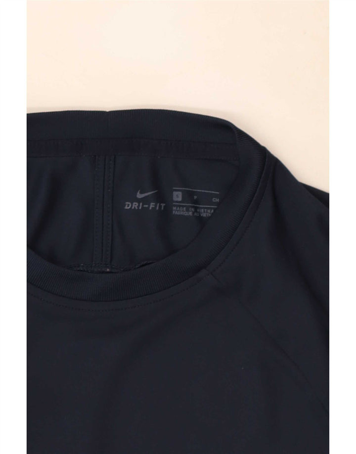 Nike Mens Dri Fit T-Shirt Top Small Navy Blue Colourblock