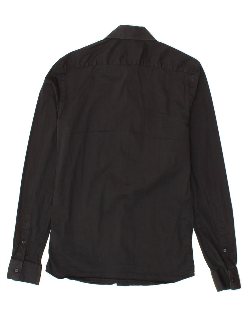 ZARA Mens Slim Fit Shirt Small Black Cotton Vintage Zara and Second-Hand Zara from Messina Hembry 