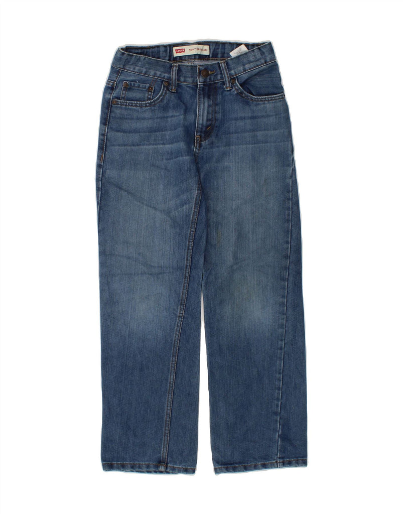 LEVI'S Boys 505 Regular Straight Jeans 11-12 Years W26 L26 Blue Cotton Vintage Levi's and Second-Hand Levi's from Messina Hembry 